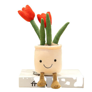 Bubbly Tulip Flower Pot Plush (5 Colors)