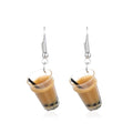 Glass of Milk Tea Earrings