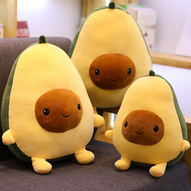 Kawaii avocado food plushie showing food plushie obsession