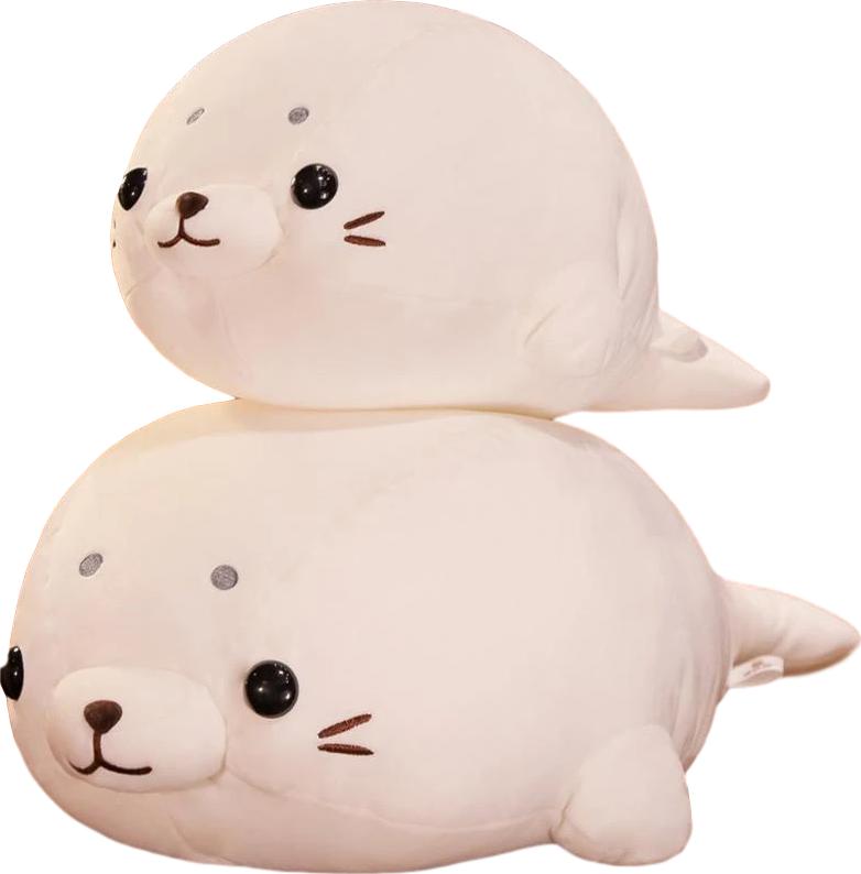 Baby seal plushie as therapeutic dementia care object