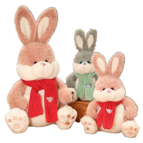 Scarf Bunny Plush (5 COLORS, 2 SIZES)
