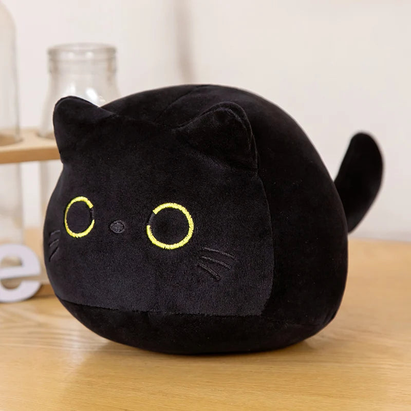 Chubby Black Cat Plushies (2 VARIANTS, 3 SIZES)