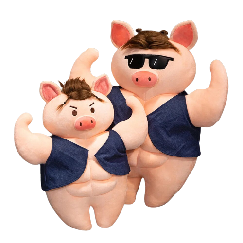 Buff Piggy Plushies (4 VARIANTS, 2 SIZES)