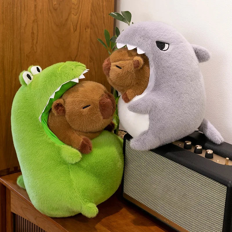 Crocodile Costume Capybara Plushies (2 VARIANTS)