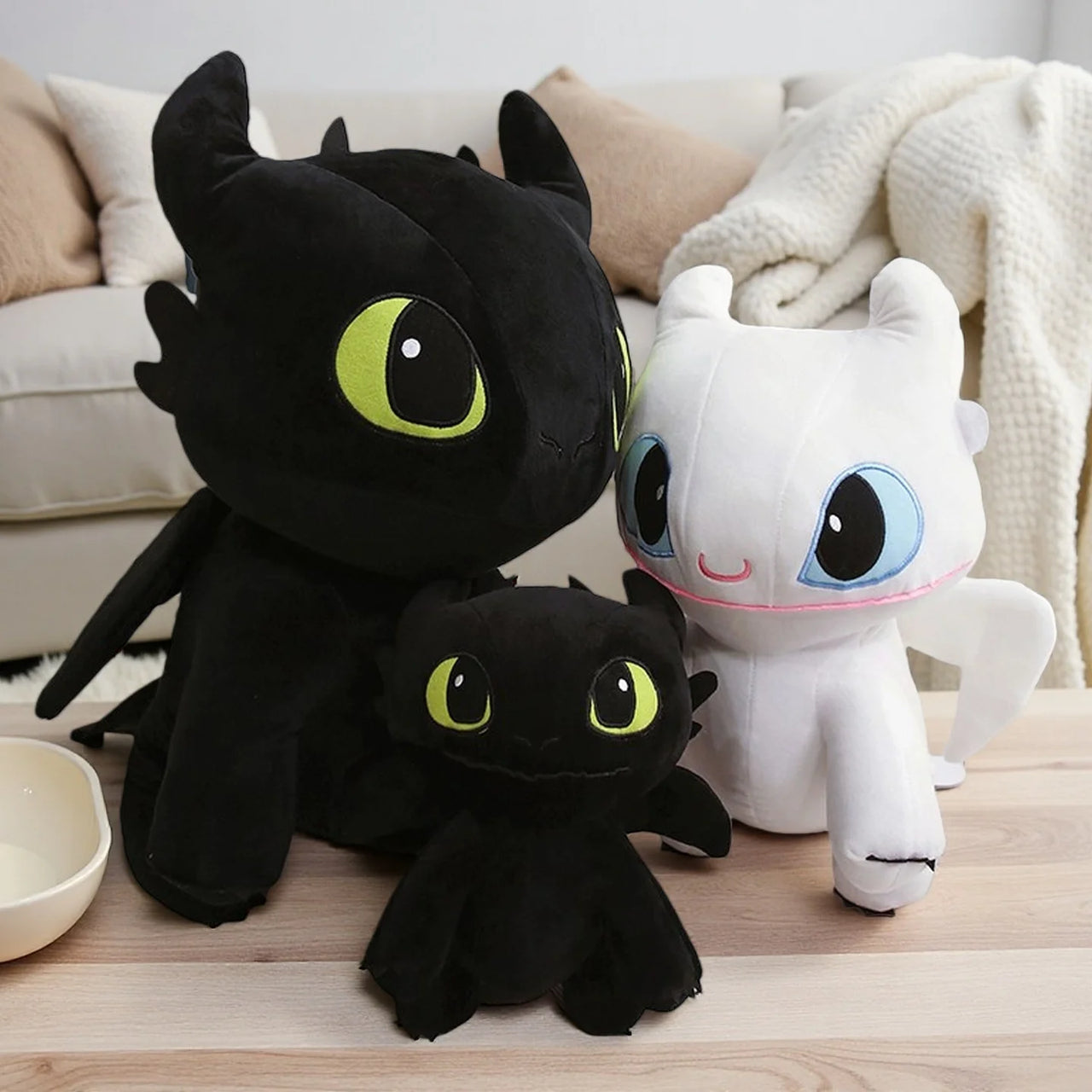 Toothless Night Fury Plushies (2 COLORS, 3 SIZES)
