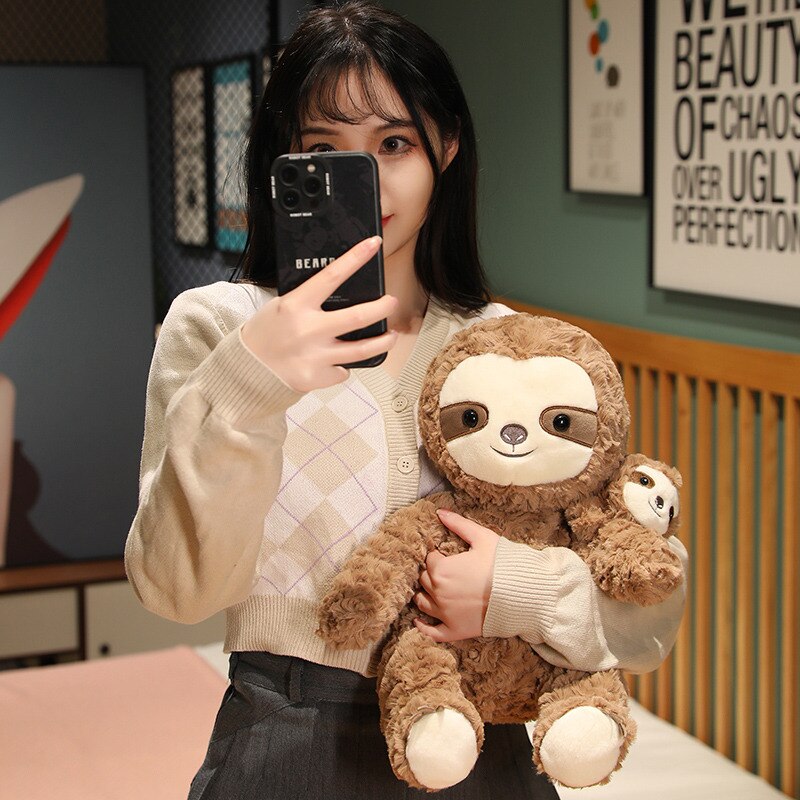 Mom and Baby Sloth Plushies (3 SIZES)