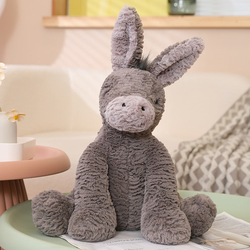 Very Furry Donkey Plush (3 SIZES)
