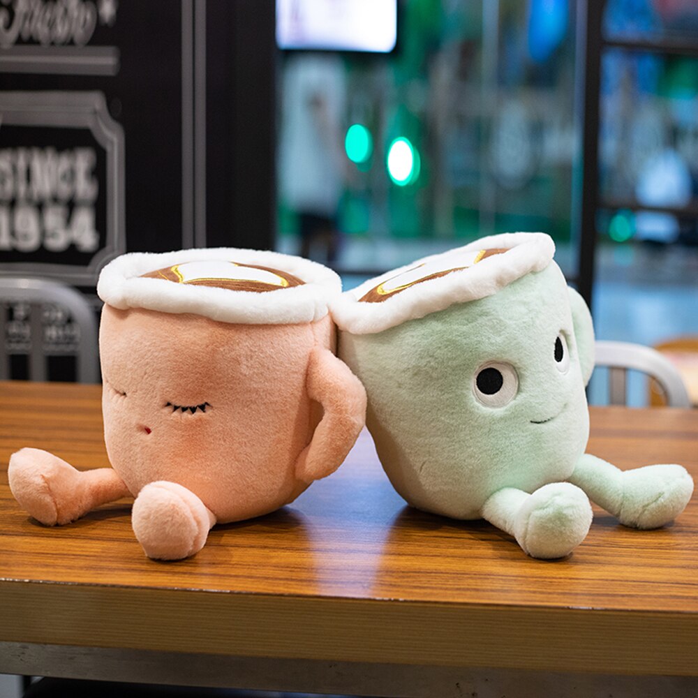 Sakura Latte and Matcha Cup Plushies (2 Colors, 2 Sizes)