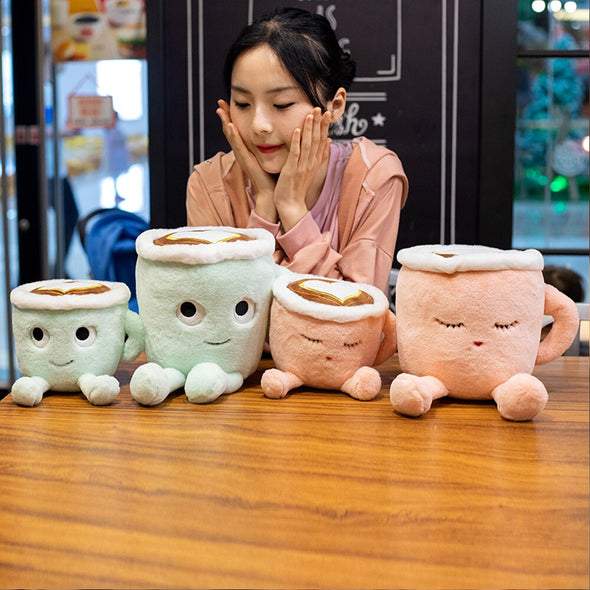 Sakura Latte and Matcha Cup Plushies (2 Colors, 2 Sizes)