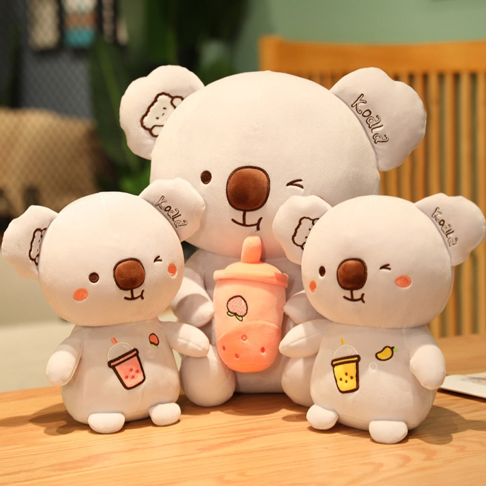 Lovely Koala Tea Boba Plushies (3 Colors, 4 Sizes)