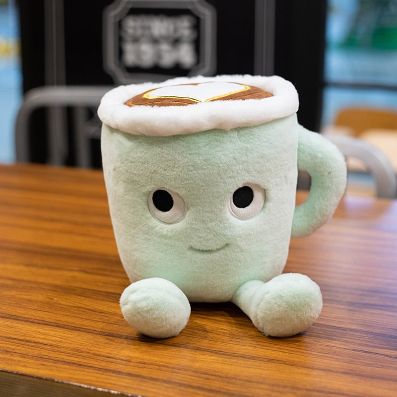 Mugacha Happy Friends ぬいぐるみ Sakura Latte and Matcha Cup Plushies | Subtle Asian Treats
