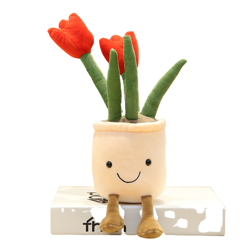Bubbly Tulip Flower Pot Plush (5 Colors)