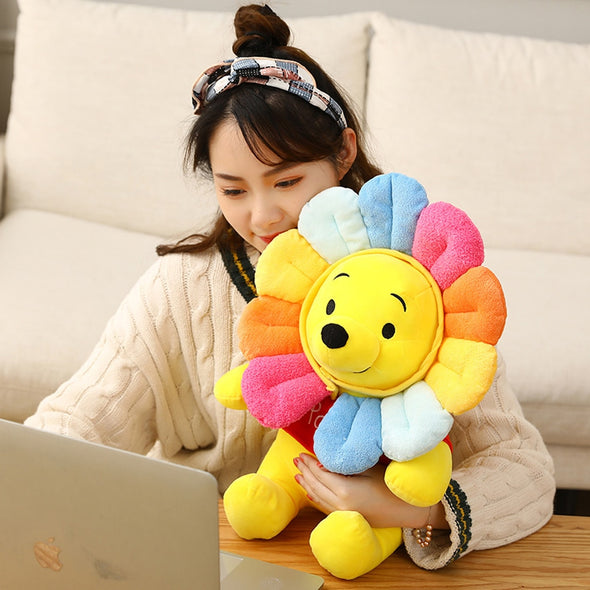 Cute Pooh Plush Sunflower Toy (3 Sizes)