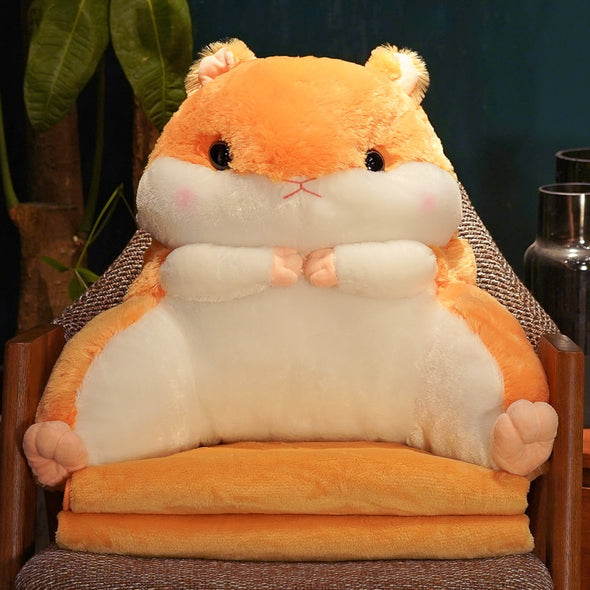 Hammy Plushie/Back Cushion (with Blanket + Hand Warmer)