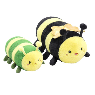 Squishy Bee Caterpillar Plushies (2 VARIANTS, 3 SIZES)