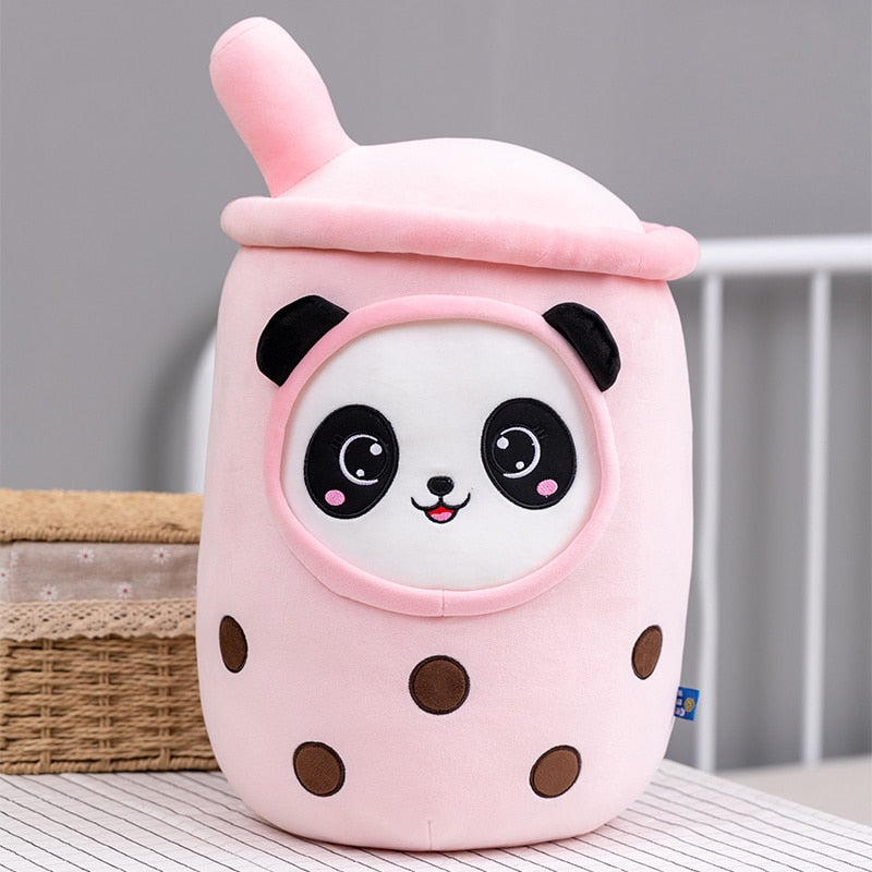 Panda Bubble Tea Cup Plushies (3 Colors, Sizes) 9