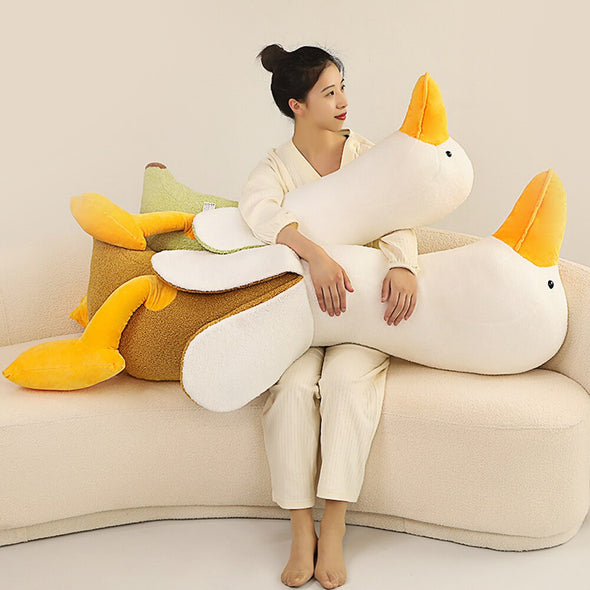 Fluffy Banana Duck Plushie (3 Colors, 3 Sizes)