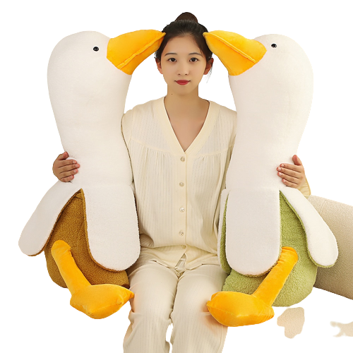 Fluffy Banana Duck Plushie (3 Colors, 3 Sizes)