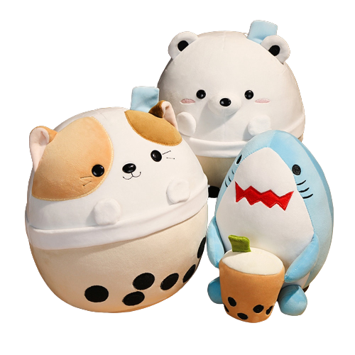 Animal/Boba Hybrid Plushies (3 Variants)
