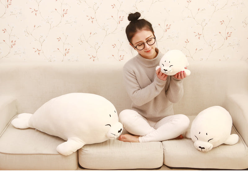 Sleepy Seal Plush (4 SIZES) - Subtle Asian Treats