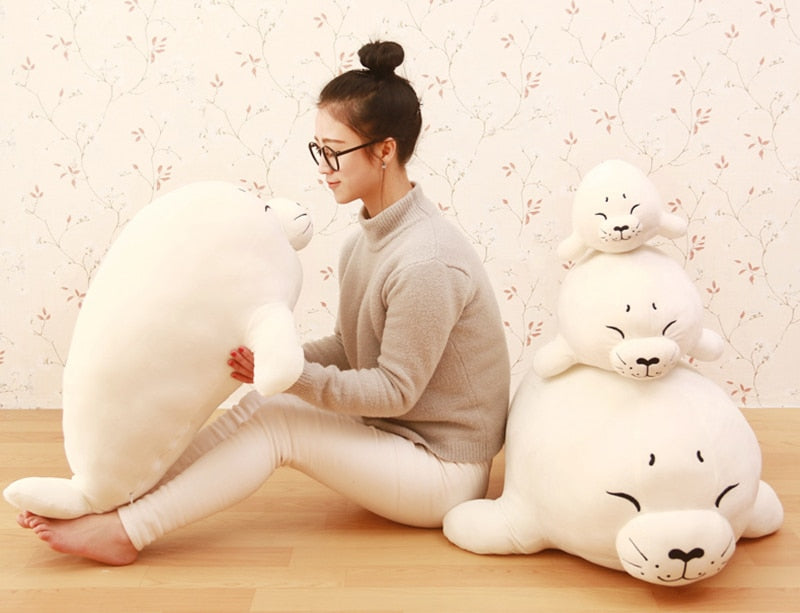 Sleepy Seal Plush (4 SIZES) - Subtle Asian Treats