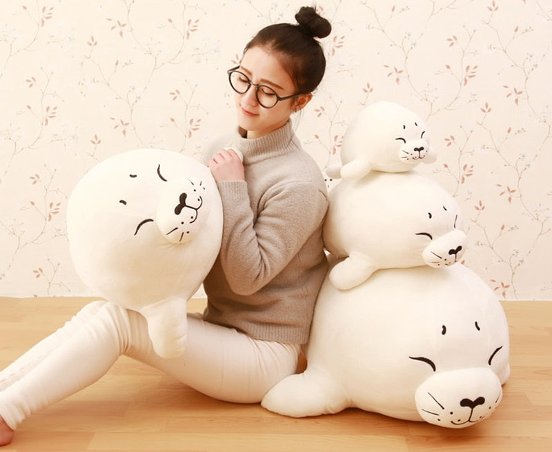 Sleepy Seal Plush (4 SIZES) - Subtle Asian Treats
