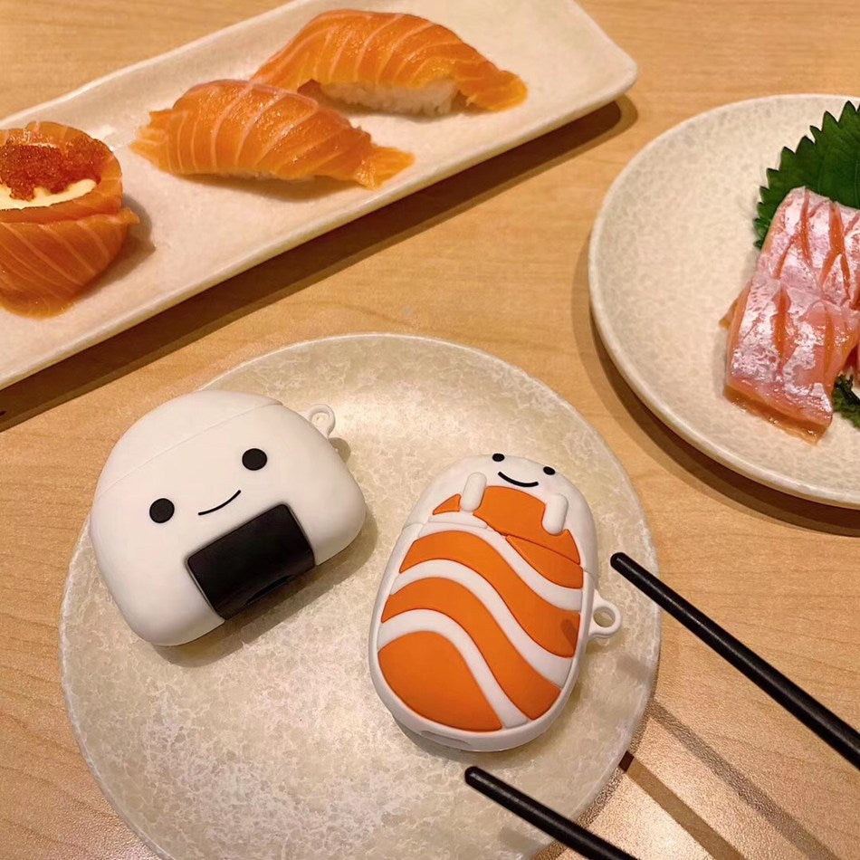 Salmon Sushi and Onigiri Airpods Case (AirPods 1 / 2) - Subtle Asian Treats