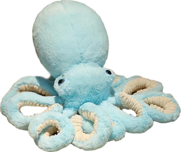 lifelike octopi plushie displayed in cozy room setting with kawaii decor
