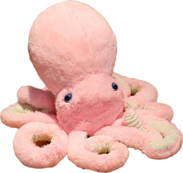 Back view of lifelike octopi plushie showing full design and silhouette
