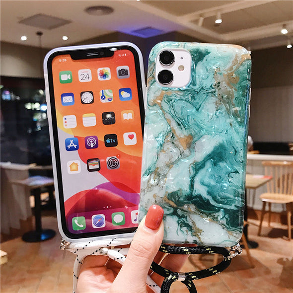 Marble iPhone Case (with Strap)