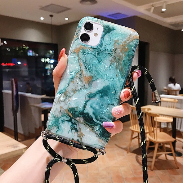 Marble iPhone Case (with Strap)