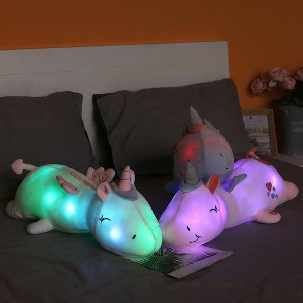 LED Light-Up Unicorn Plushie (3 COLORS, 4 SIZES)