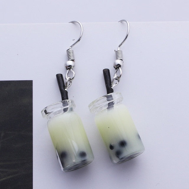 Jar of Milk Tea Earrings - Subtle Asian Treats